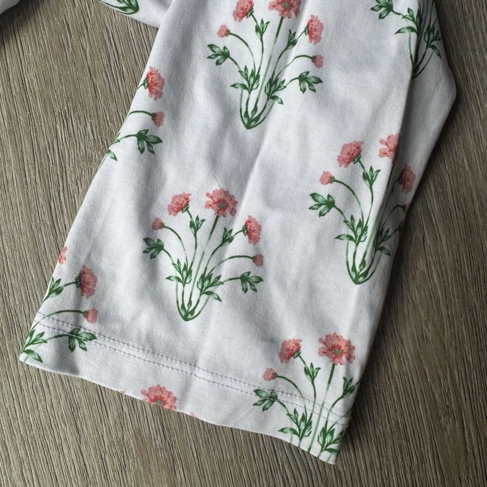 NWOT Lake Pajamas Pima Cotton Wrap Robe Floral Pink and Green XXL - Picture 6 of 10